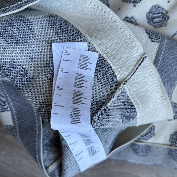 NEW Maje Cardigan With Monogram Knit Large - Picture 8 of 9